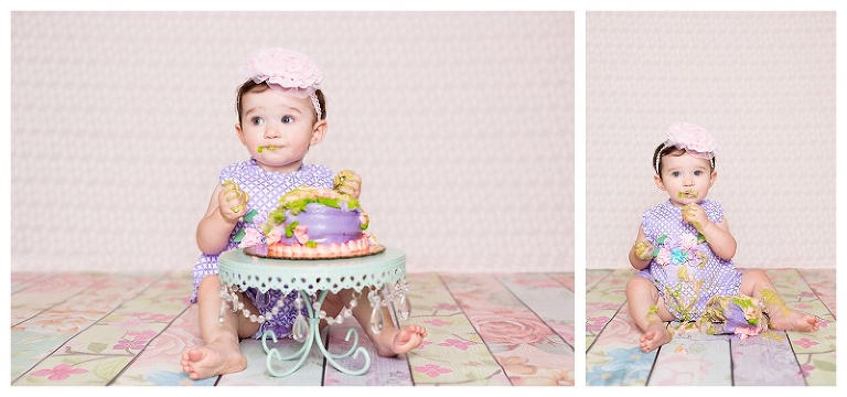 Addilyn Child 1st Birthday Cake Smash session Captured Memories by Esta Photographer Lake City Fl Studio Pictures_0008