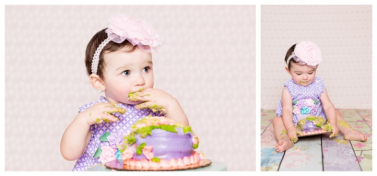 Addilyn Child 1st Birthday Cake Smash session Captured Memories by Esta Photographer Lake City Fl Studio Pictures_0009